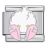 Italian Modular Bracelet Cartoon Character Series Stainless Steel Gold Plated DIY Elastic Link Bracelet