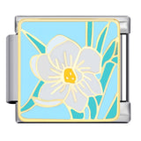 Flower Series Italian Module Bracelet Stainless Steel Welding Gold Plating Drip Oil DIY Elastic Bracelet Accessories Wholesale