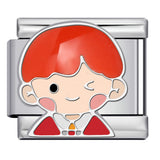 New Anime Cartoon Series Italian Module Bracelet Titanium Steel Welding Oil Dripping DIY Elastic Splicing Bracelet