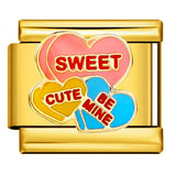 Italian Module Bracelet DIY Titanium Steel All Gold Welding Drip Oil Pattern Elastic Splicing Bracelet Accessory