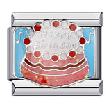 New Dessert Cake Elements Italian Module Bracelet Stainless Steel Welding Drip Oil DIY Fashion Bracelet