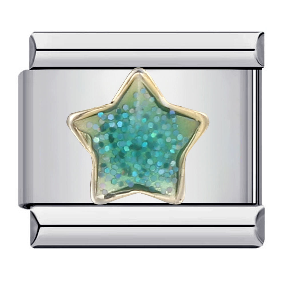 Stainless Steel Italian Module Bracelet Titanium Steel Welding Drip Oil Pattern DIY Bracelet Italian Charm