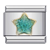 Stainless Steel Italian Module Bracelet Titanium Steel Welding Drip Oil Pattern DIY Bracelet Italian Charm