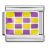 New Stainless Steel Welded Drip Oil Mysterious Purple DIY Italian Modular Bracelet Italian Charm