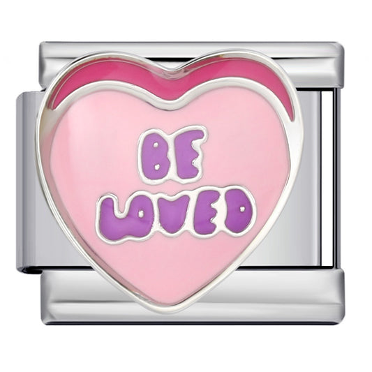 Cross Border E-commerce Love English Series Titanium Steel Welding Drip Oil DIY Italian Module Bracelet Personalized Accessories