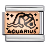 12 Zodiac Sign Italian Modular Bracelet Stainless Steel Gold Plated Enamel DIY Charm Bracelet Jewelry