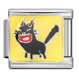 Italian Module Bracelet Stainless Steel Welding Drip Oil Animal Pattern DIY Free Splicing Combination Bracelet Accessories