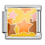 Titanium Steel Gold-plated Drip Welding Pattern DIY Italian Module Bracelet Italian Charm Bracele