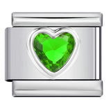 New Love Micro Inlaid Gemstone Italian Module Bracelet Stainless Steel Stamped Crystal Elastic Wristband Accessory