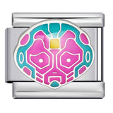 Italian Module Bracelet Anime Cartoon Titanium Steel Welding Gold Plating Drip Oil Pattern DIY Splicing Bracelet Accessories