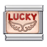 Student Graduation Pattern Italian Module Bracelet DIY Titanium Steel Welded Oil-Drip Elastic Splice Watch Strap Chain