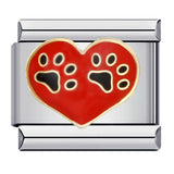 Cross Border New Stainless Steel Welding Pattern Gold-plated Drip Oil Wristband Cartoon DIY Italian Module Bracelet Wholesale