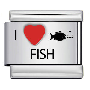 Laser Engraved Red Heart-shaped Ball Pattern Charm Module Titanium Steel DIY Free Splicing Italian Bracelet