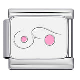 Cross Border Hot Selling Italian Module Bracelet Titanium Steel Drip Oil Welding Pattern DIY Watch Strap Chain Bracelet Wholesale