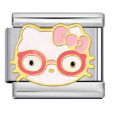 New Cute Cartoon Pattern Italian Module Bracelet Titanium Steel Gold Plated Welding DIY Strap Chain Bracelet