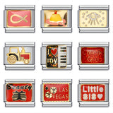 New Titanium Steel Gold Plated Welding Drip Oil DIY Italian Module Bracelet Italian Charm Bracelet