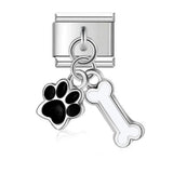 New Hook-style Colorful Drip Oil Claw Series Titanium Steel Italian Module Bracelet, DIY Elastic Splice Bracelet