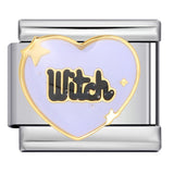 Colorful Drip Oil Love Element Italian Module Bracelet Welding Pattern DIY Elastic Splicing Stainless Steel Bracelet