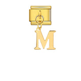 Gold Simplified Letter Italian Module Bracelet Stainless Steel Handmade Hook DIY Splicing Assembly Bracelet