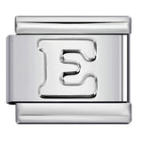 New Non Dripping Oil Series Bracelet Titanium Steel Concave 26 English Letter DIY Italian Module Bracelet Accessories