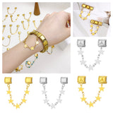 Italian Charm Bracelet Double Hook Design with Star Pendant Titanium Steel Link Chain Italian Charm