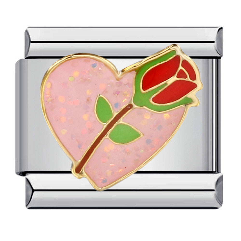 New Holiday Gift Floral Pattern Band Chain Titanium Steel Gold Plated Welded DIY Italian Modular Bracelet Wholesale