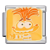 European and American Cross Border Cartoon Character Italian Module Bracelet Titanium Steel Welding Drip Oil Pattern DIY Splicing Bracelet