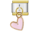 Single Hook Italian Module Bracelet, Square Elastic Splicing Titanium Steel Strap Chain, Italian Charm