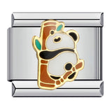 Cute Animal Titanium Steel Gold Plated Italian Charm Bracelet Customizable DIY Jewelry for Women