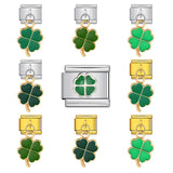 Clover Pendant Italian Module Bracelet Titanium Steel Hook DIY Drip Oil Elastic Free Splicing Strap Chain