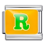 New Color Drip Oil Letter Italian Module Bracelet Titanium Steel Welding DIY Elastic Splicing Fashion Bracelet