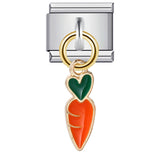 Summer Colorful Vegetable and Fruit Series Italian Module Bracelet Titanium Steel Welding Drip Oil DIY Personalized Splicing Bracelet