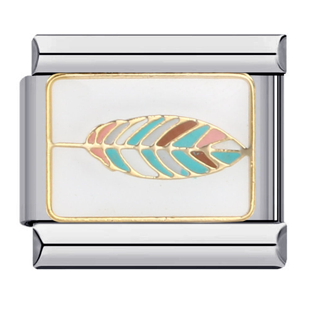 Hot Sale Personalized Titanium Steel Gold-plated Drip Oil Bracelet, DIY Italian Modular Bracelet, Little Girl's Gift.