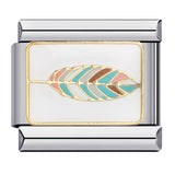 Hot Sale Personalized Titanium Steel Gold-plated Drip Oil Bracelet, DIY Italian Modular Bracelet, Little Girl's Gift.