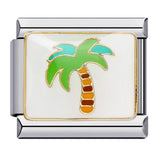 Italian Modular Bracelet Handmade Titanium Steel Welded Drip Oil Fashion DIY Jewelry