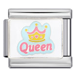 Colorful English Italian Module Bracelet Stainless Steel Welding Drip Oil DIY Jewelry Primary School Children's Gift