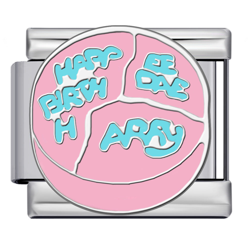 New Anime Cartoon Series Italian Module Bracelet Titanium Steel Welding Oil Dripping DIY Elastic Splicing Bracelet