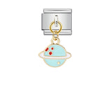 New Cute Pendant Italian Module Bracelet Titanium Steel Hook DIY Drip Oil Elastic Free Splicing Strap Chain