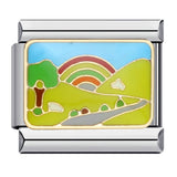 New Leisure Vacation Titanium Steel Welding Drip Oil DIY Italian Module Bracelet Fashion Personality Watch Strap Chain Wholesale