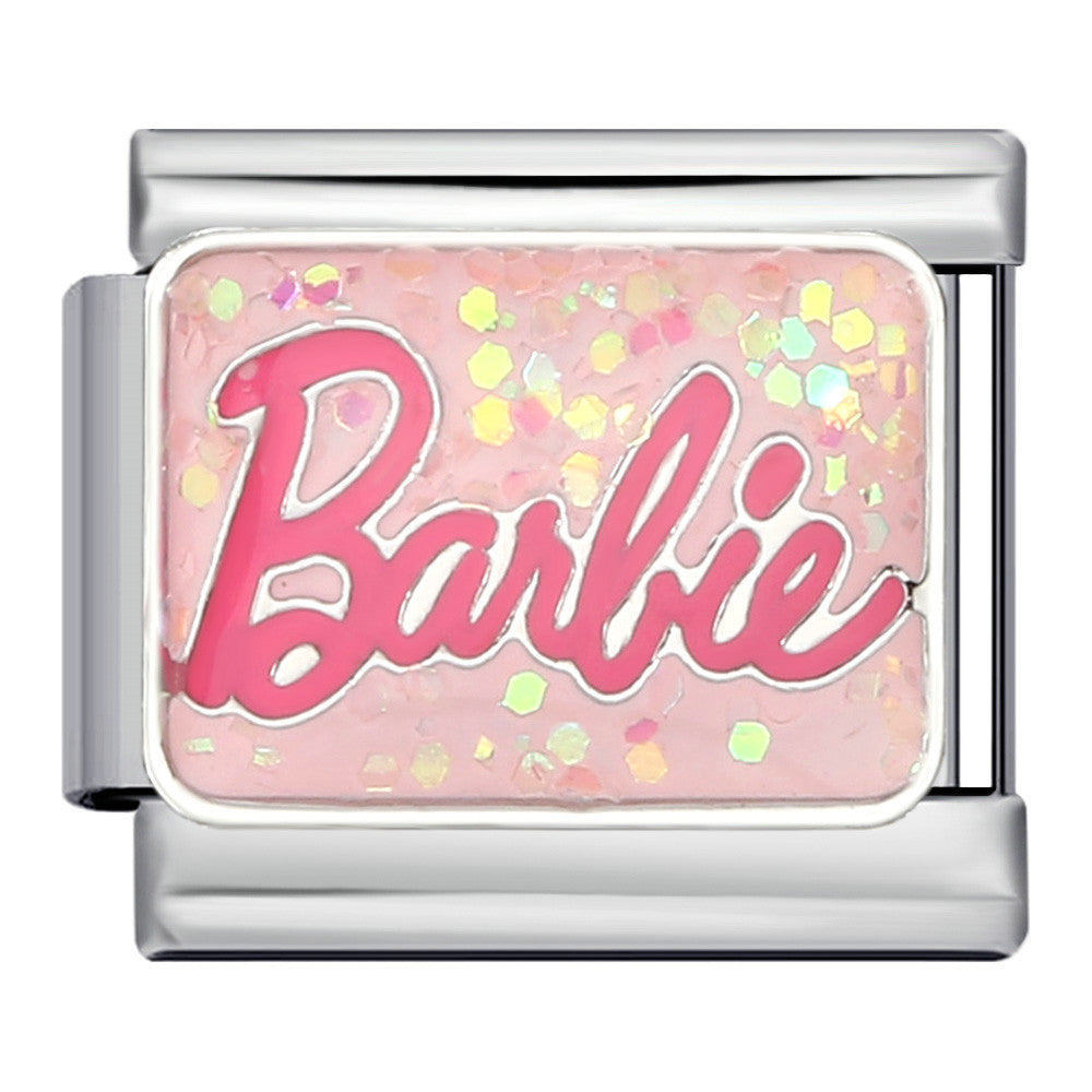 Sparkling Powder Series English Week Italian Module Bracelet Titanium Steel Welding DIY Splicing Elastic Bracelet