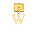 Gold Simplified Letter Italian Module Bracelet Stainless Steel Handmade Hook DIY Splicing Assembly Bracelet