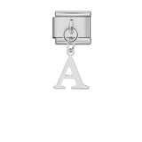 Silver Simplified Letter Italian Module Bracelet Titanium Steel Handmade DIY Hook Elastic Splicing Bracelet Accessories