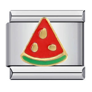 Four Season Element Gold-plated Oil Drop DIY Italian Module Bracelet with Personalized Welding Pattern Stainless Steel Bracelet