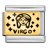 12 Zodiac Sign Italian Modular Bracelet Stainless Steel Gold Plated Enamel DIY Charm Bracelet Jewelry