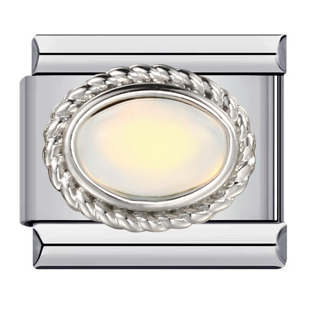 Italian Modular Birthstone Bracelet Stainless Steel Welded Colorful Zircon DIY Stretch Bangle Fashion Jewelry