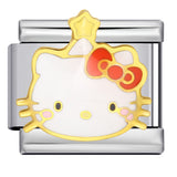 Cute Cartoon Cat Titanium Steel Welded Drip Bracelet DIY Italian Modular Charm Friendship Gift for Besties