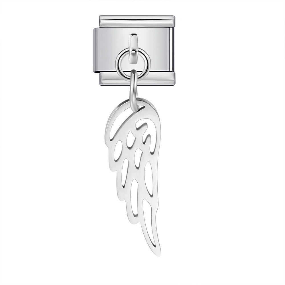 Single Hook Pendant Italian Module Bracelet Titanium Steel Splicing Strap Chain Italian Charm