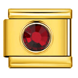 Gold Colored Heart-shaped Circle Diamond Italian Module Bracelet DIY Titanium Steel Welded Elastic Watch Chain Accessory