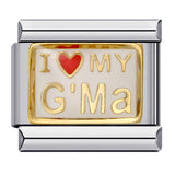 Fresh Titanium Steel Gold Plated Drip Oil Cartoon DIY Italian Module Bracelet Stainless Steel Welded Pattern Strap Chain