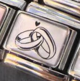 New Double Ring Series Laser Engraved Italian Module Bracelet Stainless Steel DIY Fashion Bracelet